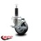 Service Caster 3.5'' Thermoplastic Rubber Swivel 1'' Expanding Stem Caster with Brake SCC-EX20S3514-TPRB-TLB-1 - alternate 4